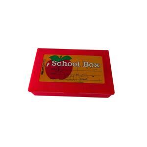 Vintage Plastic School Box Pencil Storage Case Empire Pencil Corp Shelbyville TN